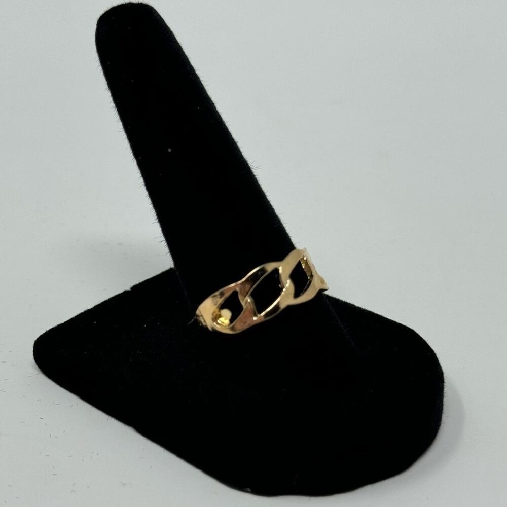 Stackable Chain Link Gold Tone Ring NEW - Picture 3 of 7